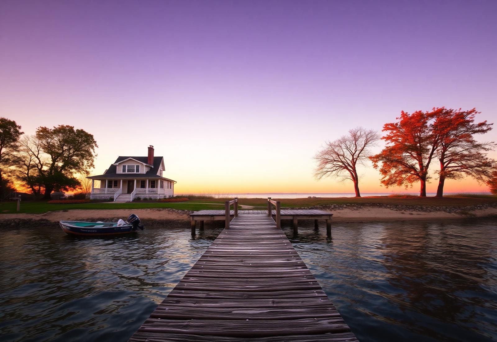 Cottage on the Lake Erie shoreline